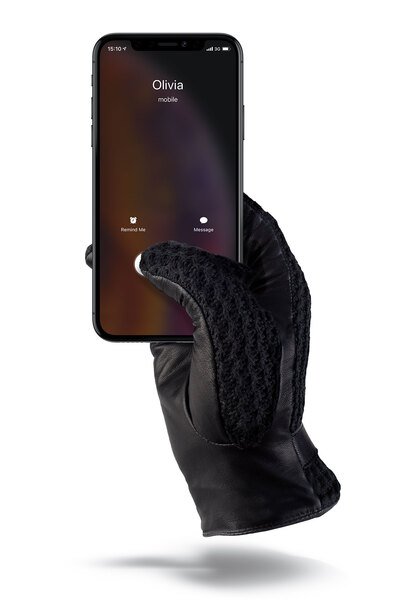 Акция на Перчатки MUJJO для сенсорных экранов комбинированные кожаные разм. 8.5 от MOYO