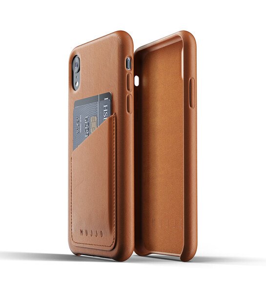 

Чехол кожаный MUJJO для iPhone Xr Full Leather Wallet Tan