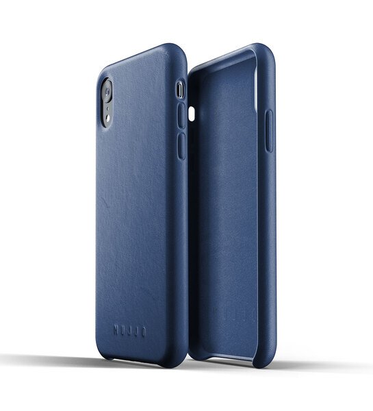 

Чехол кожаный MUJJO для iPhone Xr Full Leather Blue