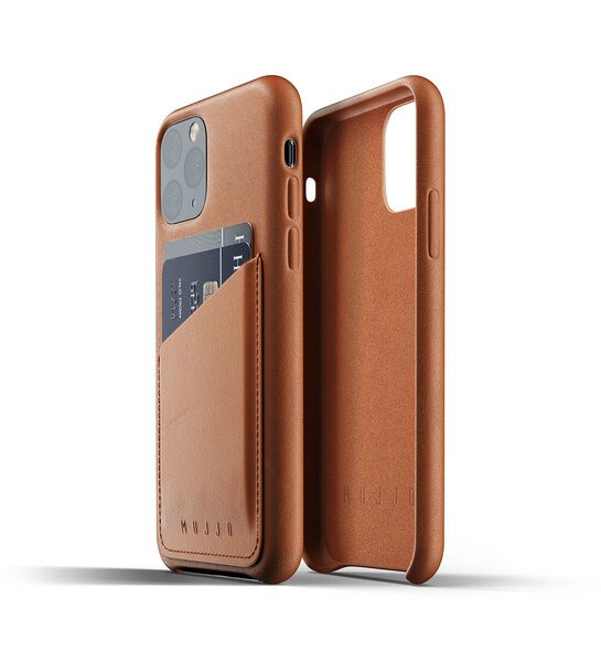 

Чехол кожаный MUJJO для iPhone 11 Pro Full Leather Wallet Tan
