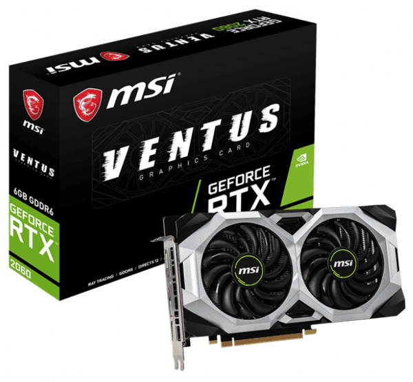 

Видеокарта MSI GeForce RTX2060 6GB GDDR6 VENTUS (GF_RTX2060_VENTUS_6G)