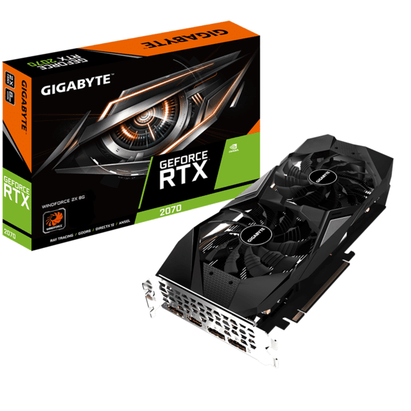

Видеокарта Gigabyte GeForce RTX2070 WINDFORCE 2X 8G (GV-N2070WF2-8GD)
