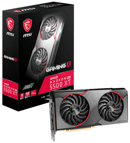 

Видеокарта MSI Radeon RX 5500 XT 8GB GDDR6 GAMING X (RX_5500_XT_GAMING_X_8G)