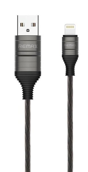 

Кабель со светодионой подсветкой Remax EL Lightning 2.1A Data/Charge 1M, black