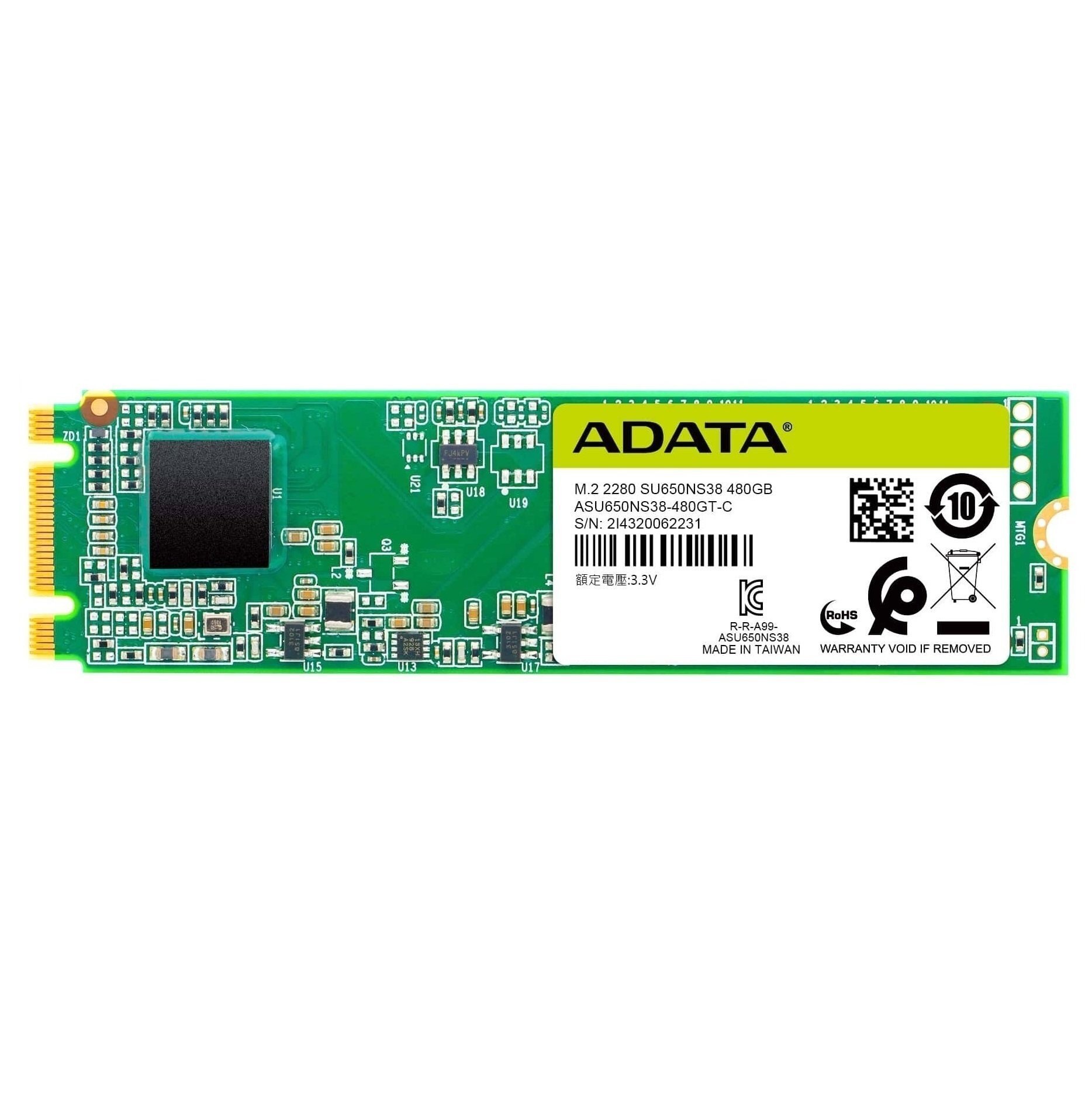 

SSD накопитель ADATA SATA 240GB M.2 SU650 2280 3D TLC