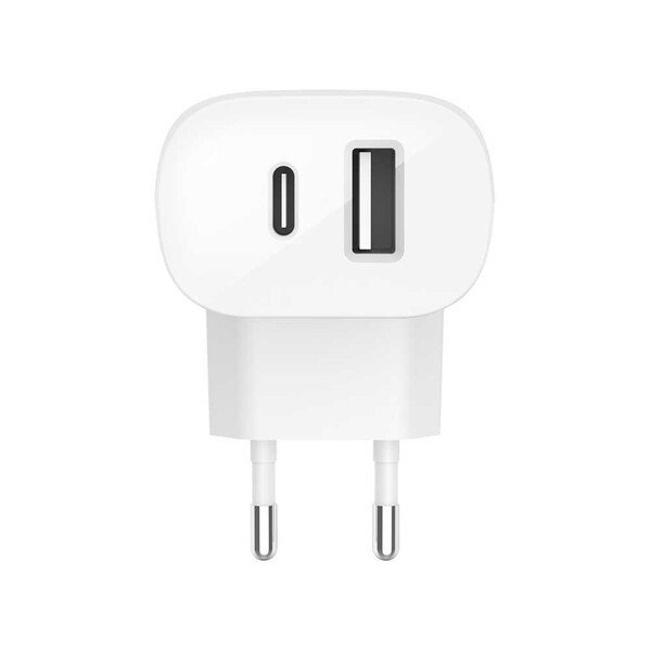 

Сетевое зарядное устройство Belkin Home Charger (18W) Power Delivery Port USB-C, (12W) USB-A, white