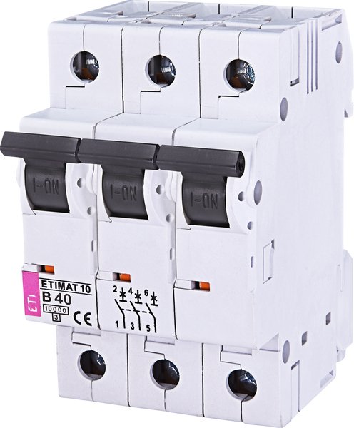 

Авт. выключатель ETI ETIMAT 10 3p B 40А (10 kA)