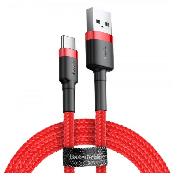 

Кабель Baseus Cafule USB to Type-C 3A, 1м, red+red