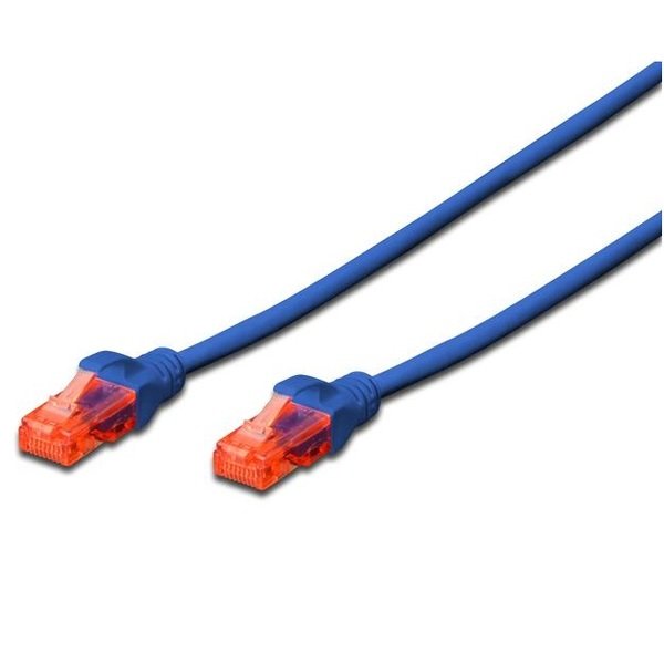 

Патч-корд DIGITUS CAT 6 UTP, 0.5м, AWG 26/7, CCA, PVC, синий