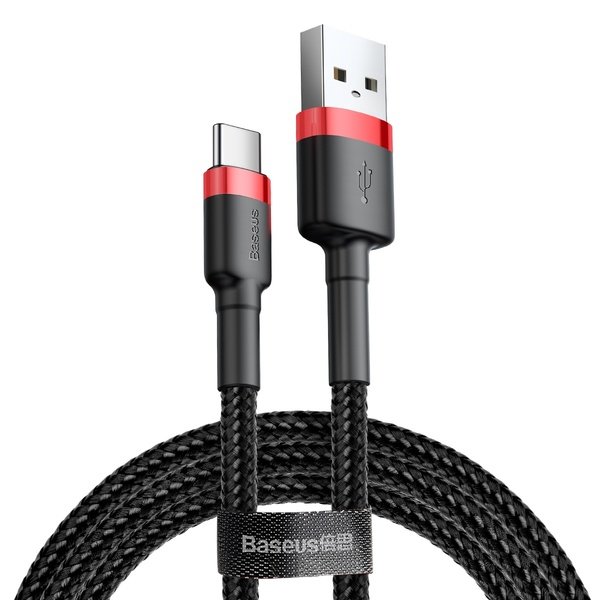 

Кабель Baseus Cafule USB to Type-C 3A, 1м, red+black
