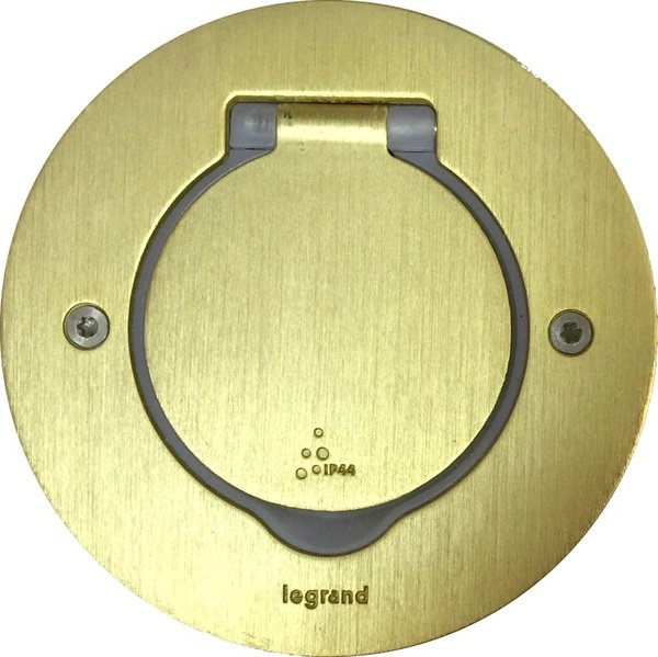 

Люк-розетка напольная DLP Legrand Mosaic для механизмов IP44 квадратная, бронзовая