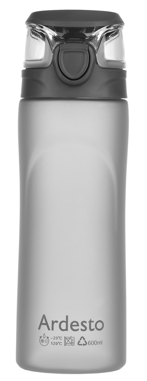 Пляшка для води Ardesto сіра 600 мл (AR2205PGY)фото