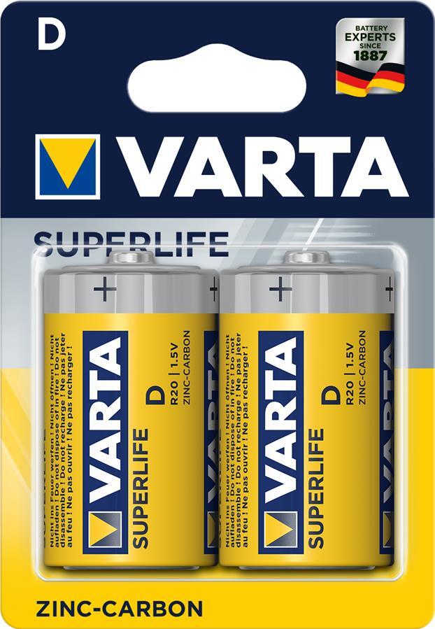 Батарейка Varta D Suprelife Carbon-Zinc * 2 (02020101412) (1131159)