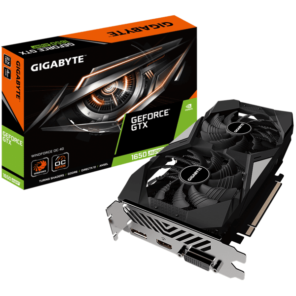 

Видеокарта Gigabyte GeForce GTX 1650 SUPER WINDFORCE OC 4G (GV-N165SWF2OC-4GD)