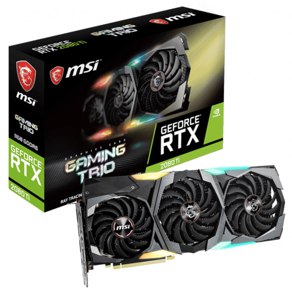 

Видеокарта MSI GeForce RTX2080 Ti 11GB GDDR6 GAMING TRIO (GF_RTX_2080_TI_GAM_TRIO)