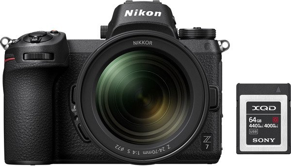 Акція на Фотоаппарат NIKON Z7 + 24-70 F4.0 + 64Gb XQD (VOA010K006) від MOYO