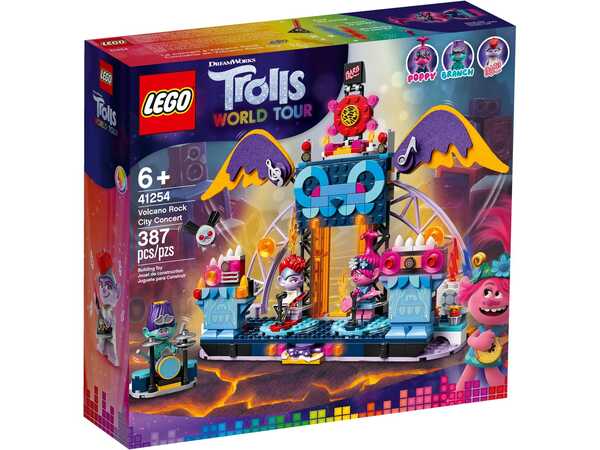 

Конструктор LEGO Trolls Концерт в городе Рок-на-Вулкане (41254 L)