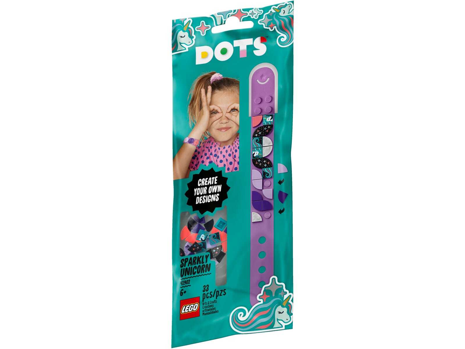 

Конструктор LEGO DOTS Браслет «Сверкающий единорог» (41902)