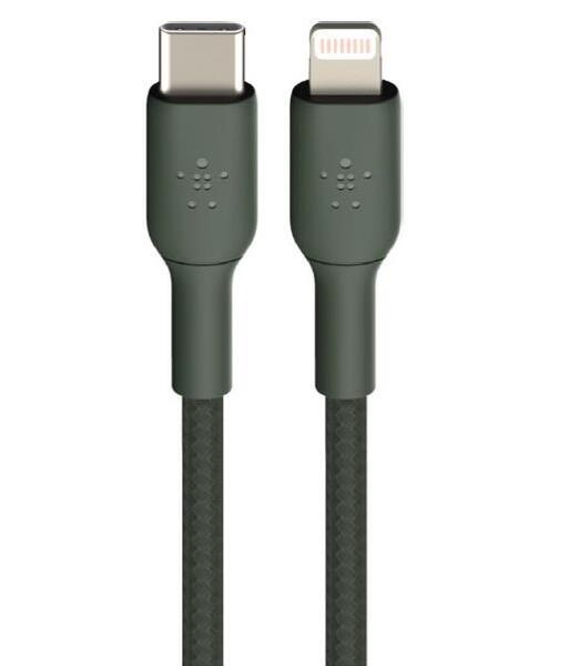

Кабель Belkin Lightning - USB-С, 1m, PVC, midnight green
