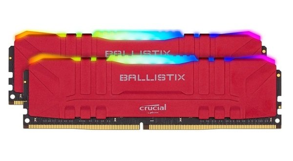 Акція на Память для ПК Micron Crucial DDR4 3200 32GB KIT (16GBx2) Ballistix RGB Red (BL2K16G32C16U4RL) від MOYO