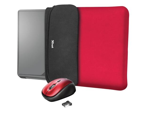 

Чехол для ноутбука + мышь Trust YVO 15.6" Red