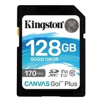 Карта памяти Kingston SDXC 128GB Canvas Go Plus 170R C10 UHS-I U3 V30(SDG3/128GB)