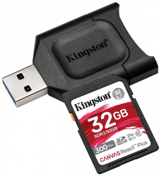 

Карта памяти KINGSTON SDHC 32GB React Plus SDR2 + MLP SD Reader (MLPR2/32GB)