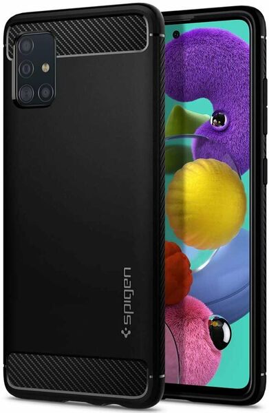 

Чехол Spigen для Galaxy A51 Rugged Armor Matte Black