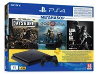 Игровая консоль PlayStation 4 Slim 1Tb (Days Gone + God Of War + The Last of Us + PSPlus 3M) (9382102)