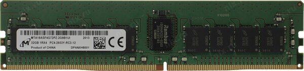 

Память к серверу Micron Crucial DDR4 2933 32GB ECC REG RDIMM (MTA18ASF4G72PZ-2G9B1)