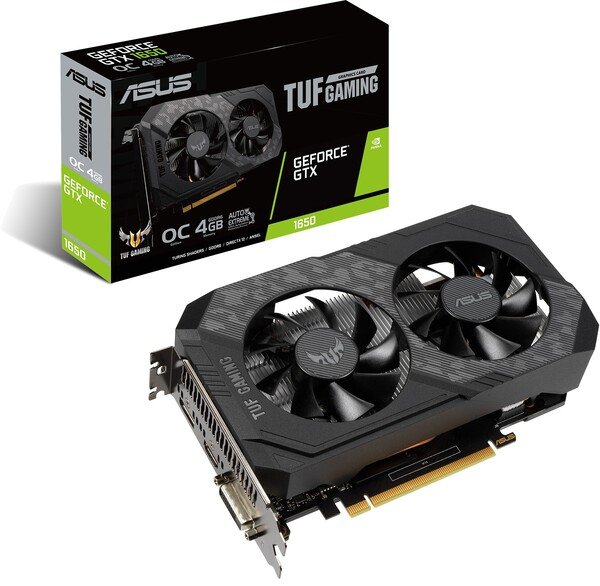 

Видеокарта ASUS GeForce GTX1650 4GB DDR6 TUF GAMING (TUF-GTX1650-O4GD6-GAMING)