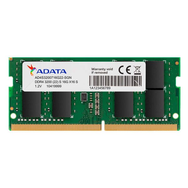 

Память для ноутбука ADATA DDR4 3200 16GB SO-DIMM (AD4S3200716G22-SGN)