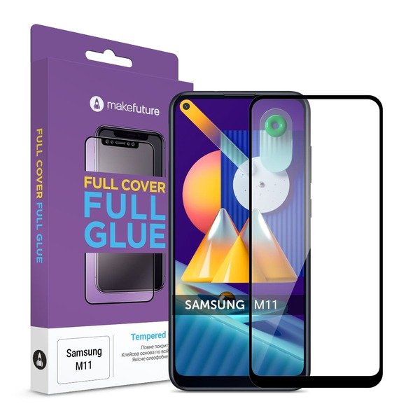 

Защитное стекло MakeFuture для Galaxy M11 Full Cover Full Glue