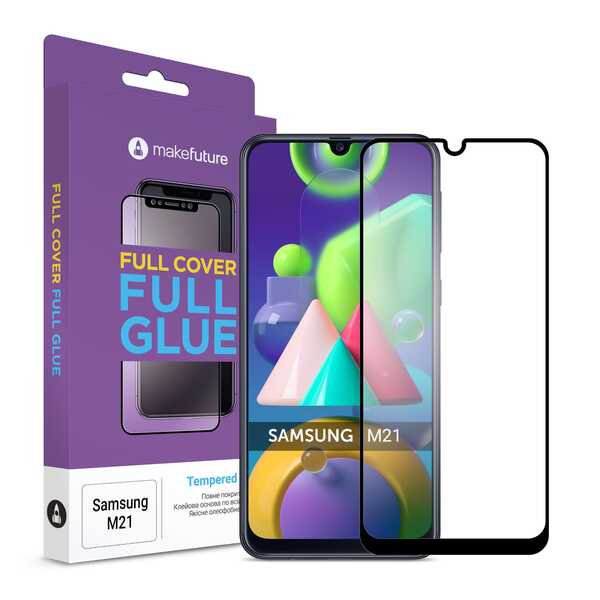 

Защитное стекло MakeFuture для Galaxy M21 Full Cover Full Glue (MGF-SM21)