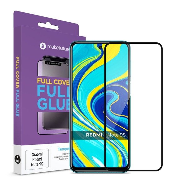 

Защитное стекло MakeFuture для Xiaomi Redmi Note 9S Full Cover Full Glue