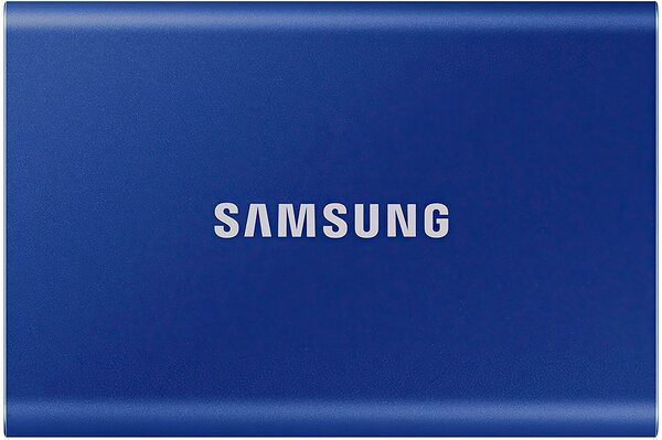 Акція на SSD накопитель SAMSUNG USB Type-C 1TB T7 Indigo Blue (MU-PC1T0H/WW) від MOYO