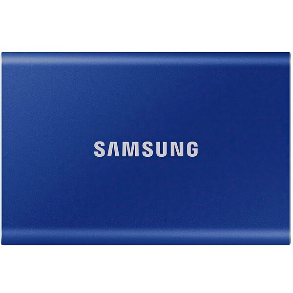 Акція на SSD накопитель SAMSUNG USB Type-C 500GB T7 Indigo Blue (MU-PC500H/WW) від MOYO