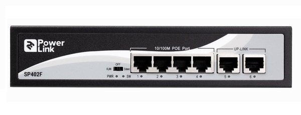 

Комутатор 2E PowerLink SP402F 6xFE (4x FE PoE, 2xFE Uplink, 65W)