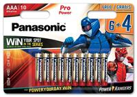 Батарейка Panasonic Pro POWER AAA 10 шт. Power Rangers (LR03XEG/10B4FPR)