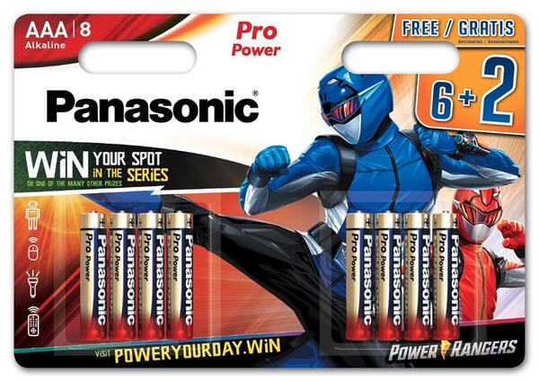 

Батарейка Panasonic Pro POWER AAA 8 шт. Power Rangers (LR03XEG/8B2FPR)