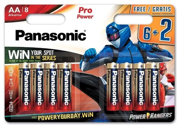 

Батарейка Panasonic Pro POWER AA 8 шт. Power Rangers (LR6XEG/8B2FPR)