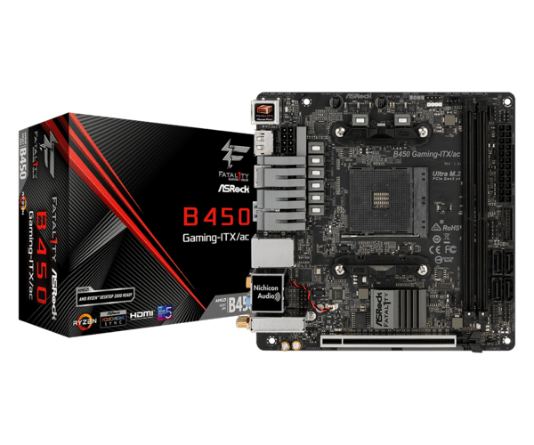 

Материнская плата ASRock B450 GAMING-ITX/AC