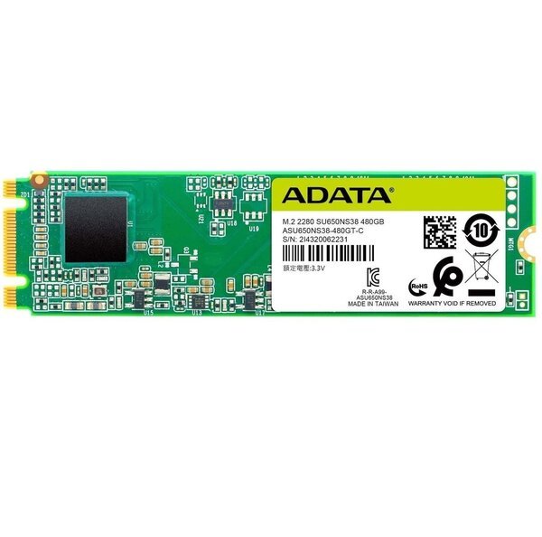 Акція на SSD накопитель ADATA SATA M.2 480GB SU650 2280 3D TLC (ASU650NS38-480GT-C) від MOYO