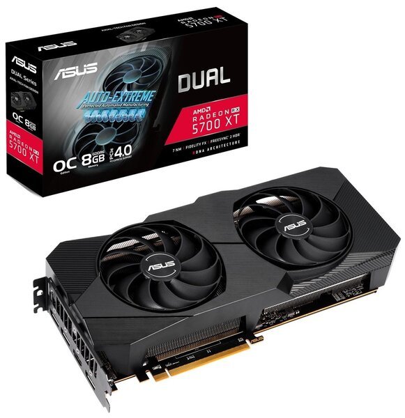 

Видеокарта ASUS Radeon RX 5700 XT 8GB DDR6 DUAL EVO OC (DUAL-RX5700XT-O8G-EVO)