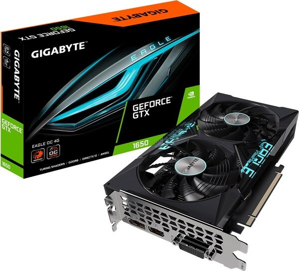 

Видеокарта GIGABYTE GeForce GTX1650 4GB DDR6 128bit DP-HDMI-DVI EAGLE OC