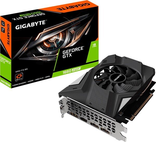 

Видеокарта GIGABYTE GeForce GTX1660 SUPER 6GB DDR6 192bit DPx3-HDMI MINI ITX
