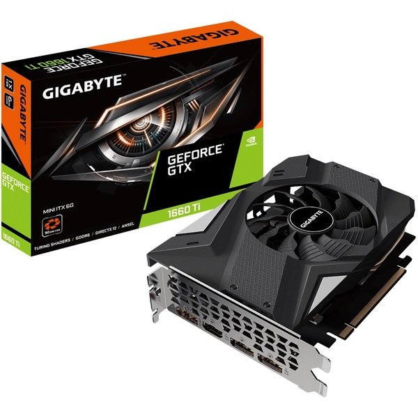 

Видеокарта GIGABYTE GeForce GTX1660 Ti 6GB DDR6 192bit DPx3-HDMI MINI ITX