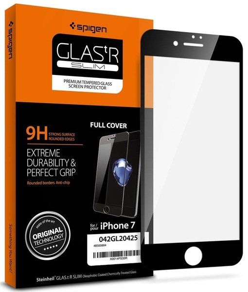 

Стекло Spigen для iPhone SE/8/7 FC Black (1 pack)