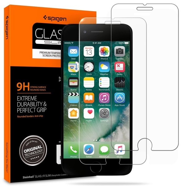 

Стекло Spigen для iPhone 8/7 Glas.tR Slim (2 pack)
