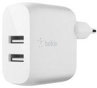  Мережевий ЗП Belkin Home Charger (24W) DUAL USB 2.4A, MicroUSB 1m, white 
